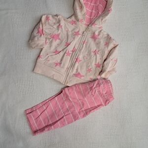 Baby girl 3-6 months Bundles pink and cream colored 3pc set